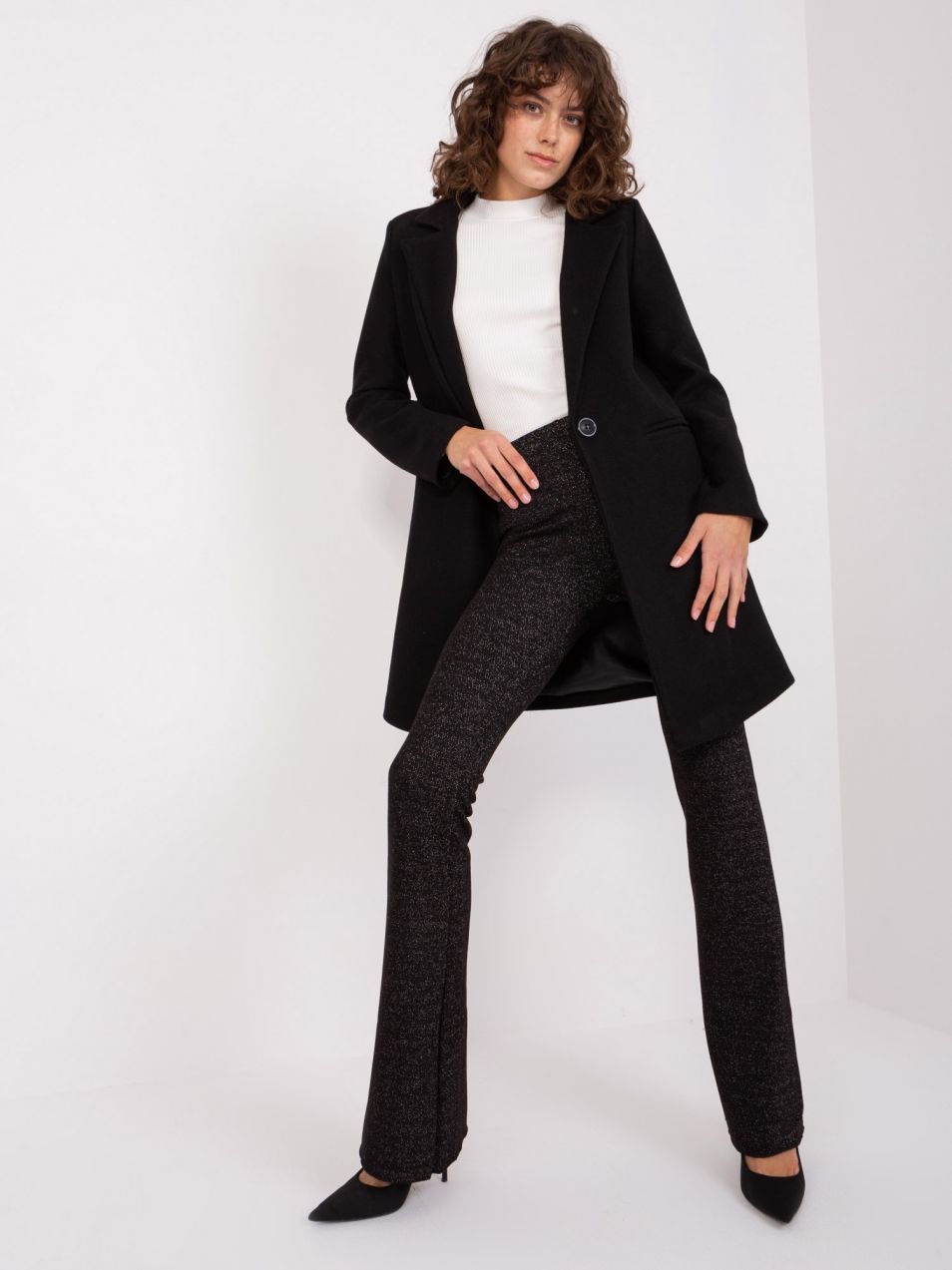 Black classic coat with lining OCH BELLA