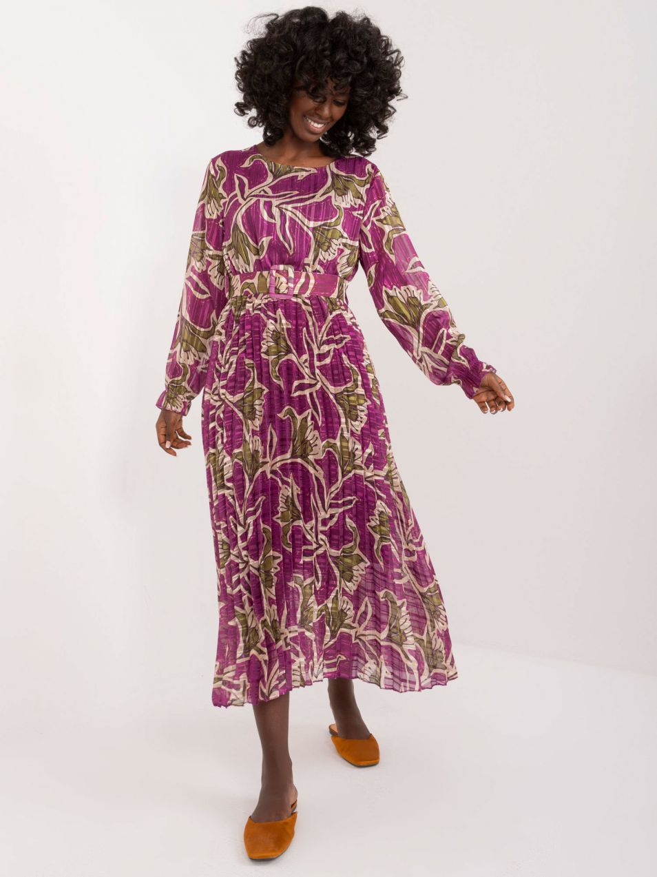 Purple dress with shiny thread
