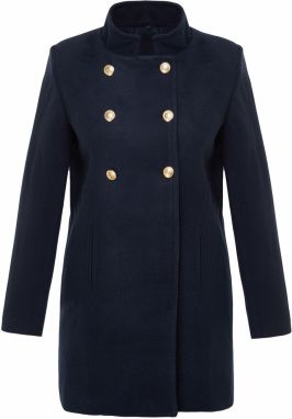 Trendyol Navy Blue Button Detailed Regular Woolen Midi Coat