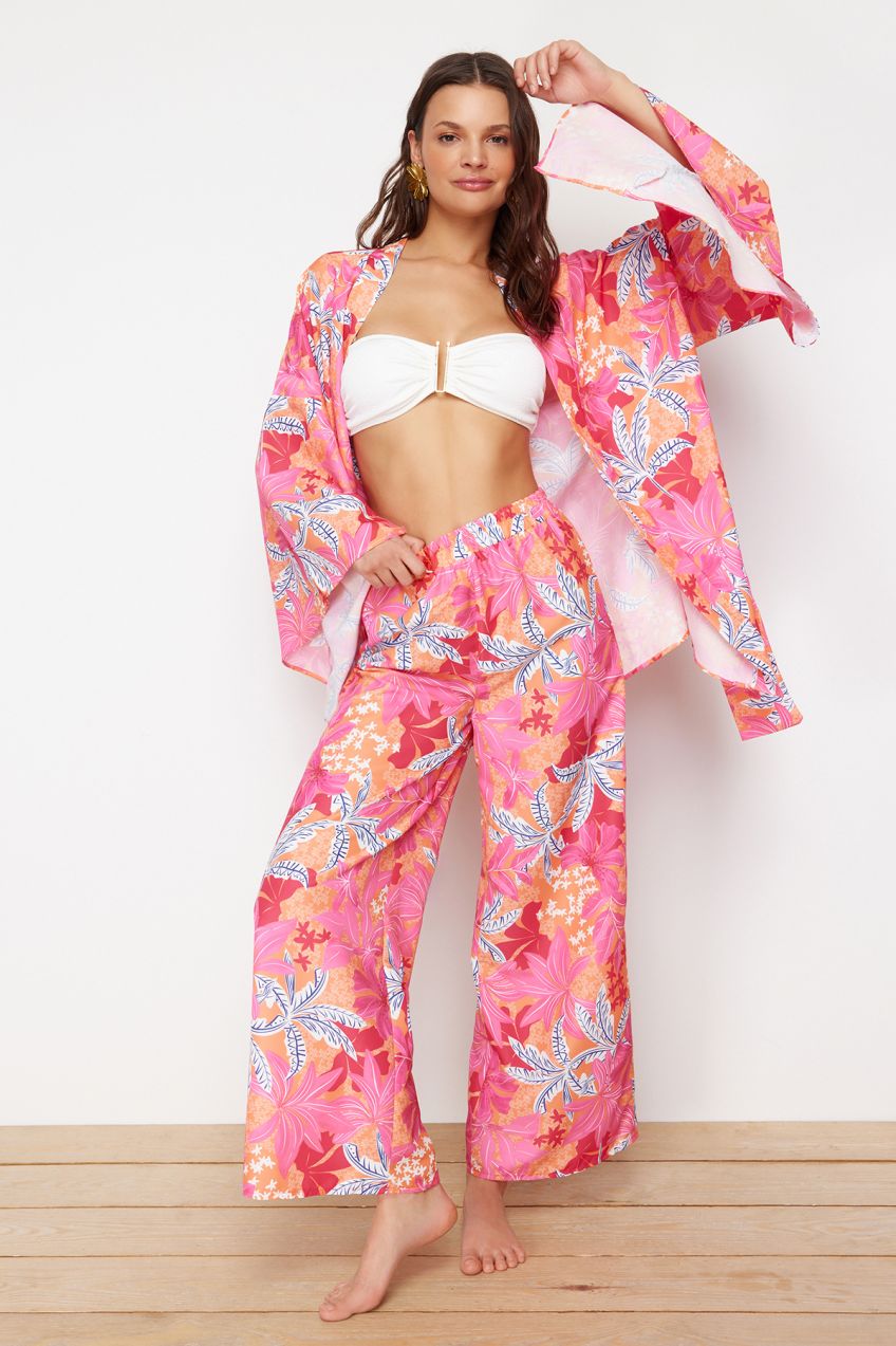 Trendyol Floral Patterned Woven Trousers