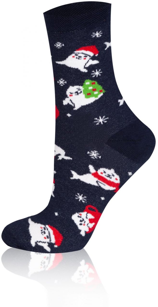 FOKI Long Socks - Navy Blue/White/Red