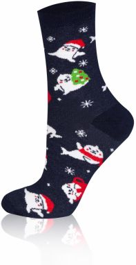 FOKI Long Socks - Navy Blue/White/Red