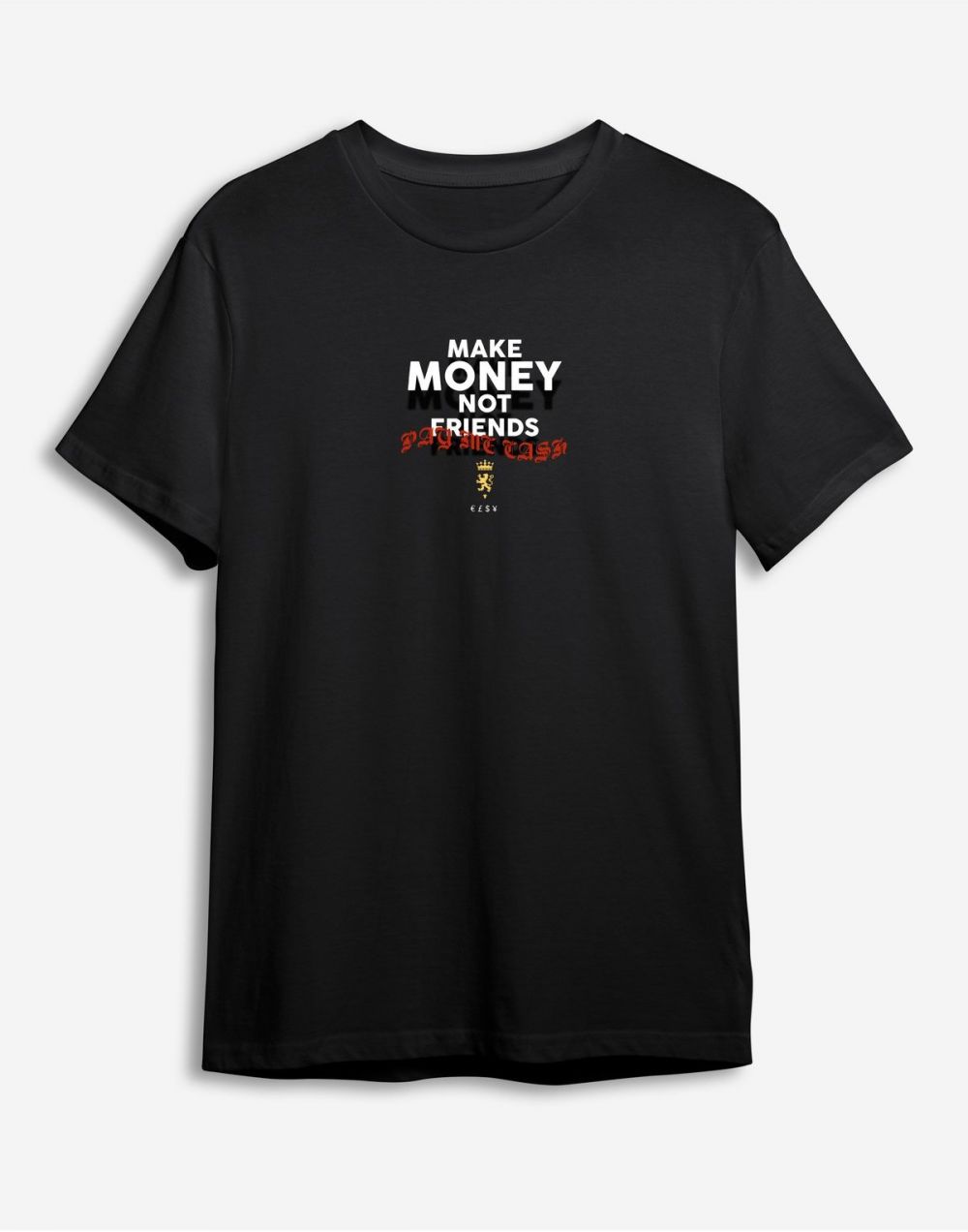 Trendyol Black Text Printed Regular Cut T-shirt
