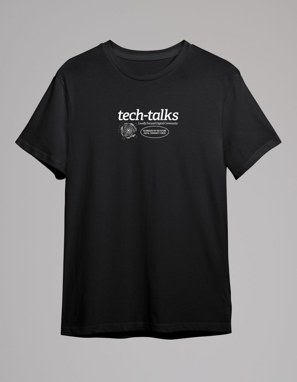 Trendyol Black Text Printed Regular/Normal Cut T-shirt