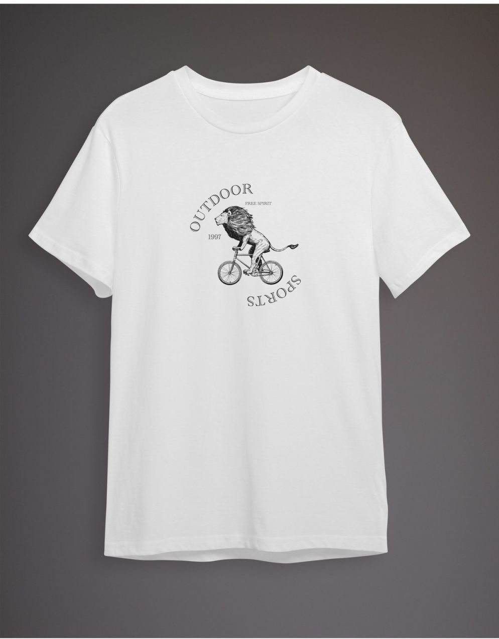 Trendyol White Lion Printed Regular/Normal Cut T-shirt