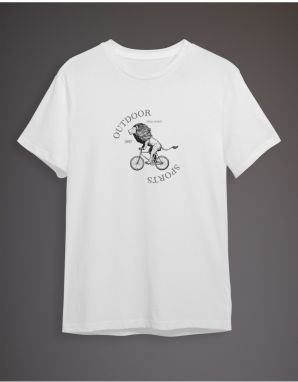 Trendyol White Lion Printed Regular/Normal Cut T-shirt