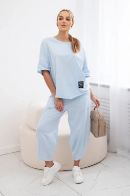 Women's set T-shirt + pants - light blue