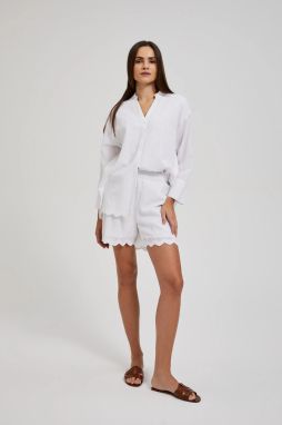 Women's romantic shorts MOODO - white