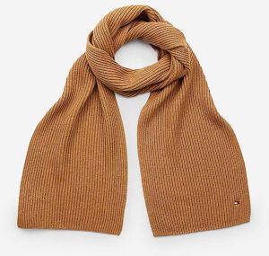 Tommy Hilfiger Šál - ESSENTIAL FLAG KNITTED SCARF modrý