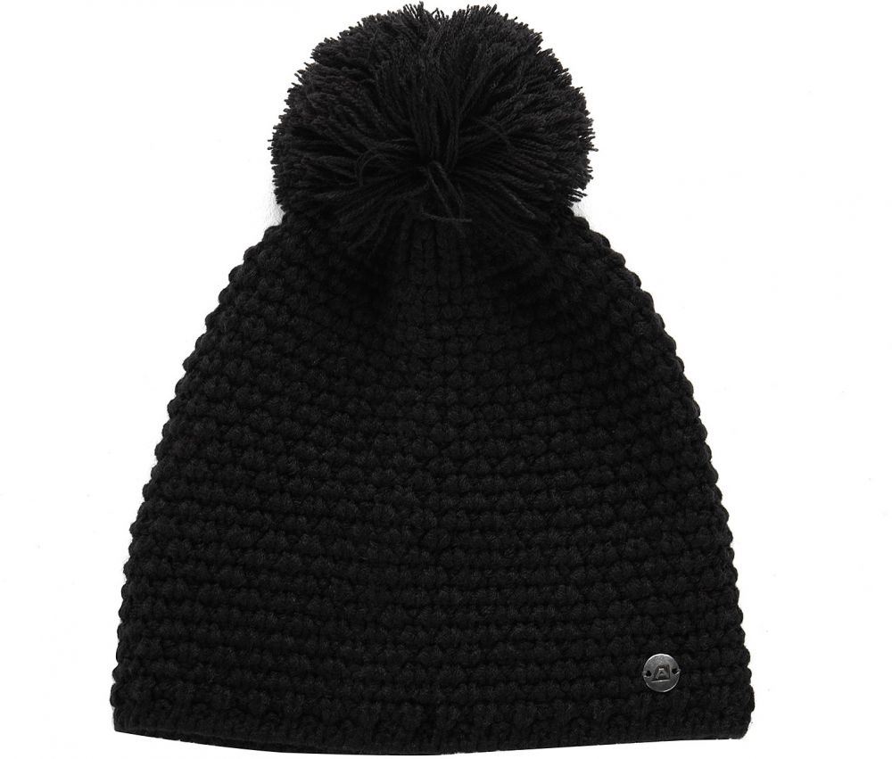 Winter hat with pompom ALPINE PRO GRANE black