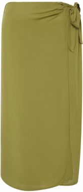 Trendyol Curve Green Tied Double Breasted Closure Viscose Fabric Maxi/Long Length Woven Skirt