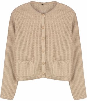 Trendyol Stone Jacket Look Buttoned Pocket Detailed Knitwear Cardigan