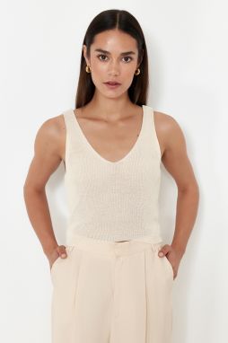 Trendyol Dusty Rose-Ecru Knitwear Thin Blouse