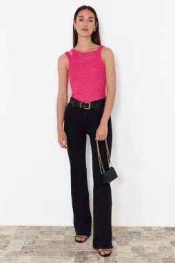 Trendyol Pink Glitter Knitwear Blouse