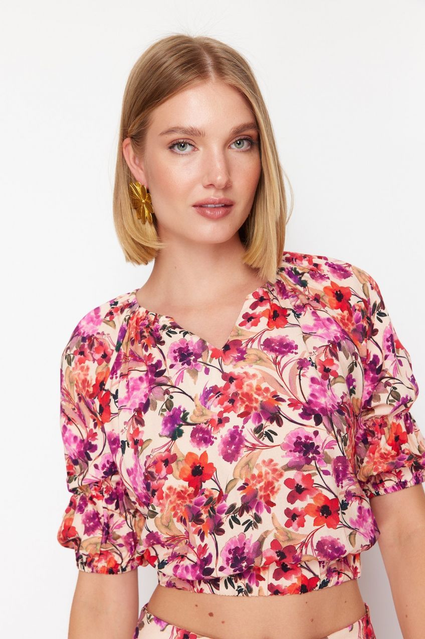 Trendyol Multicolor Printed Viscose Woven Blouse