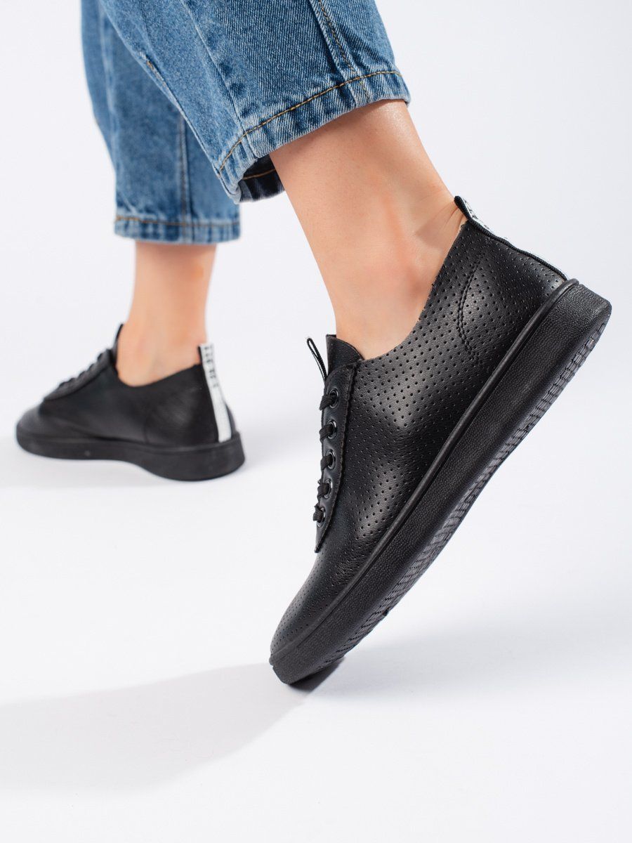 SEASTAR Black openwork women's sneakers