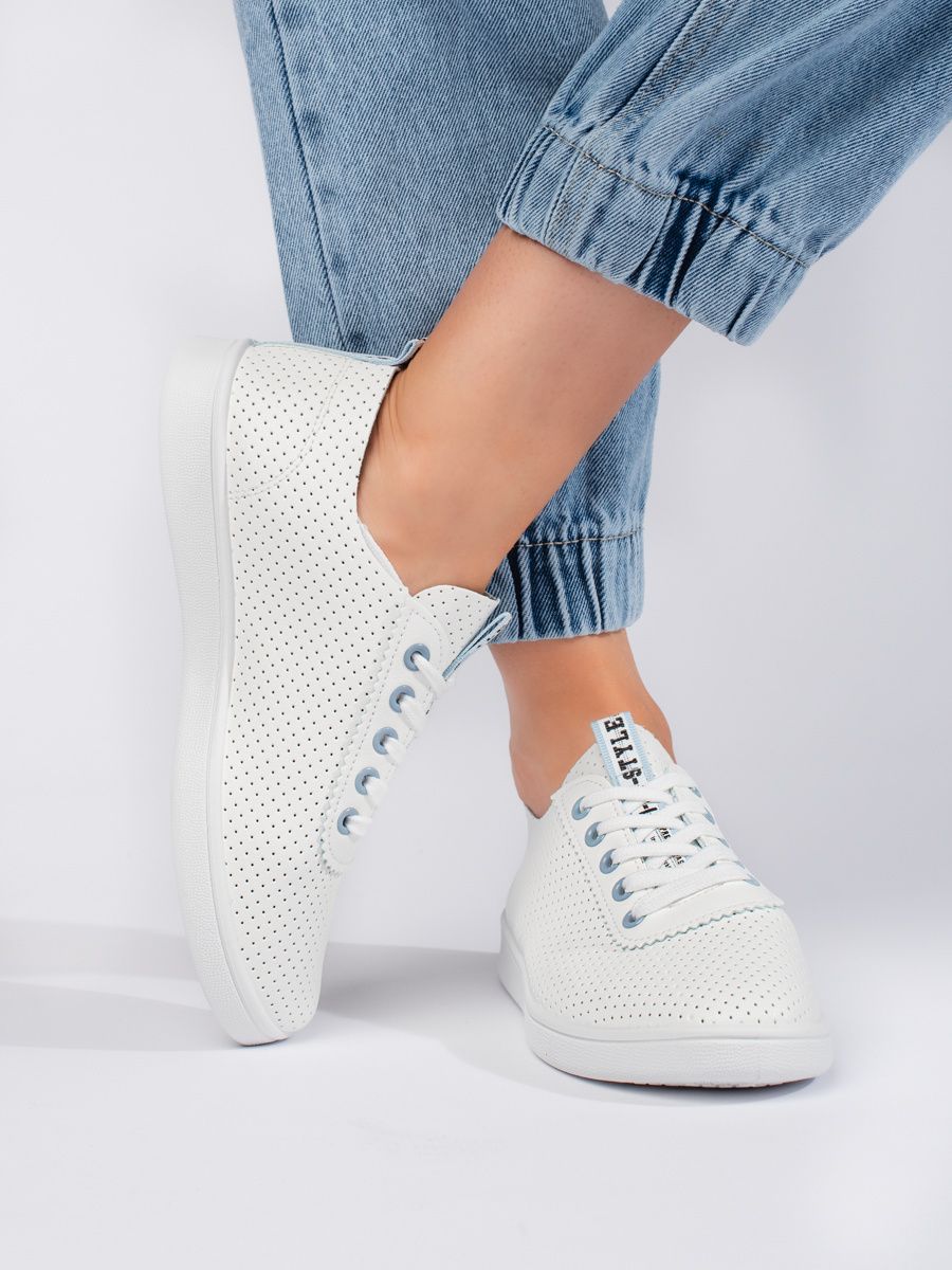 SEASTAR White openwork women's sneakers
