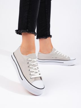 Shelvt Women's Classic Grey Sneakers