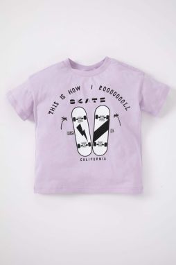 DEFACTO Baby Boy Printed Combed Cotton Short Sleeve T-Shirt