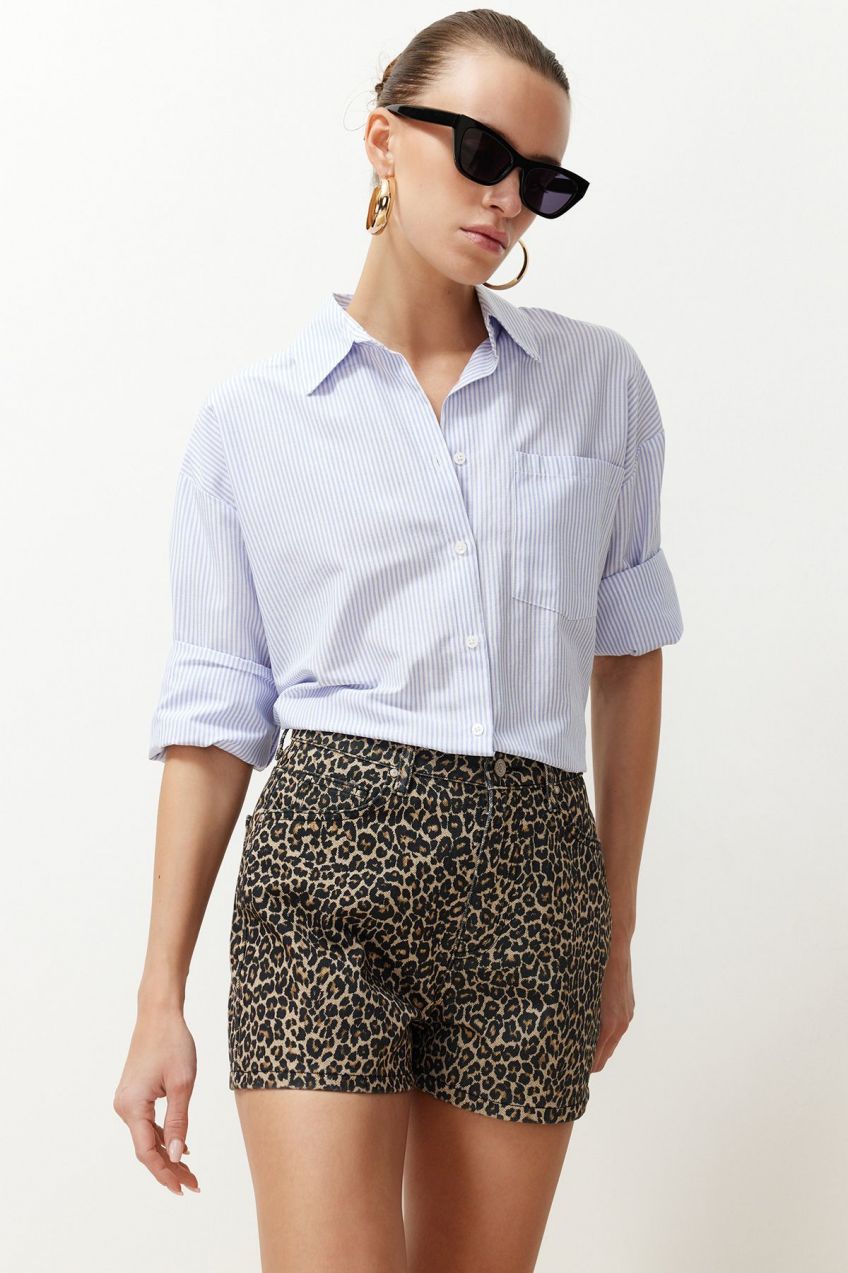 Trendyol Multi Color Leopard Print Shorts & Bermuda