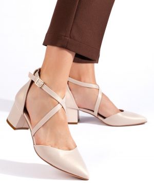 Beige Sergio Leone women's pumps