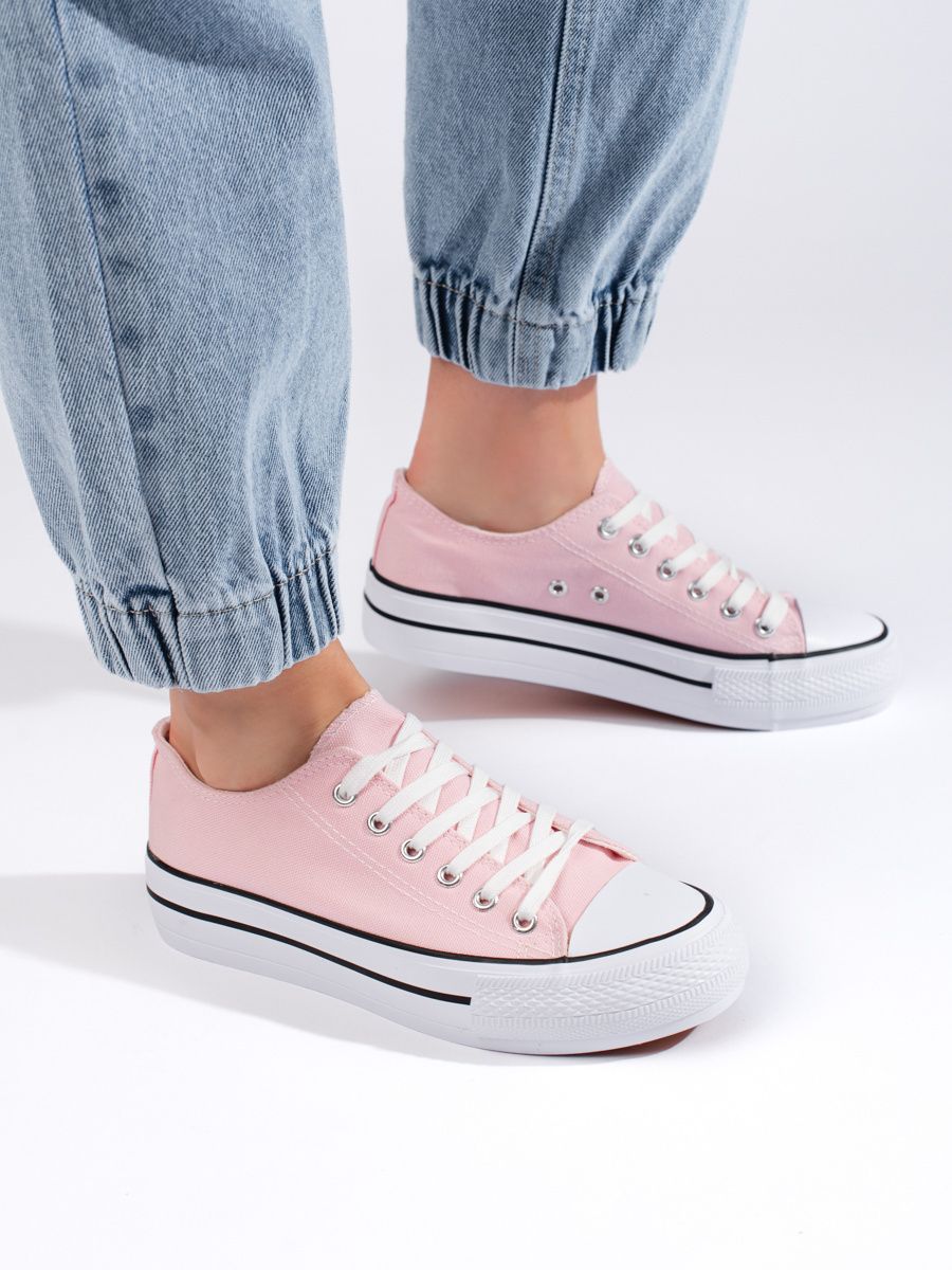 Shelvt Pink women's sneakers
