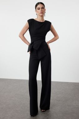 Trendyol Black Bow Detailed Woven Jumpsuit