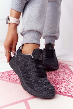 Women's Comfort Foam Sneakers - Black Long Distance