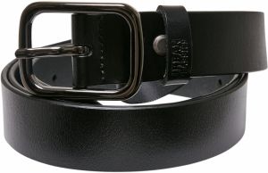 Thorn Buckle Synthetic Leather Belt Black