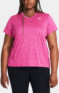 Ružové dámske melírované tričko Under Armour Tech SSV-Twist