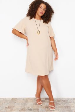 Trendyol Curve Stone Aerobin Woven Plus Size Dress