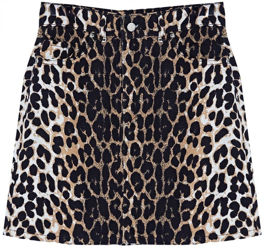 Trendyol Brown Leopard Patterned Woven Mini Skirt