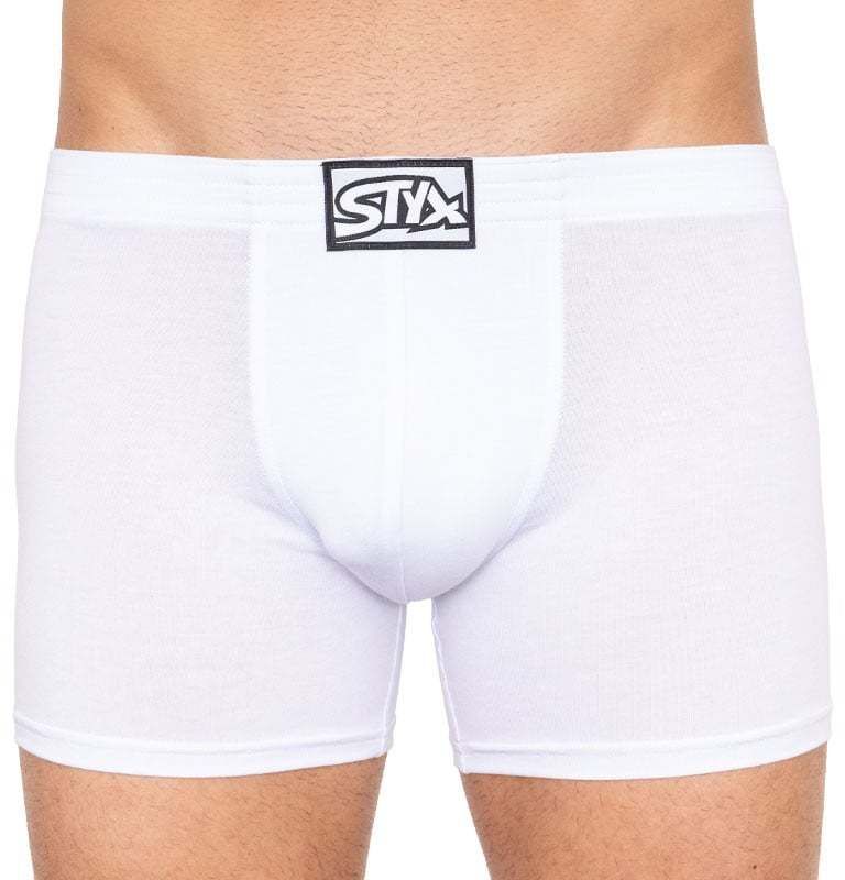 Men's boxers Styx long classic rubber white
