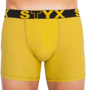 Men's boxers Styx long sports rubber green-yellow