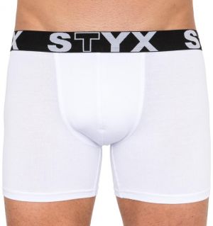 Men's boxers Styx long sports rubber white