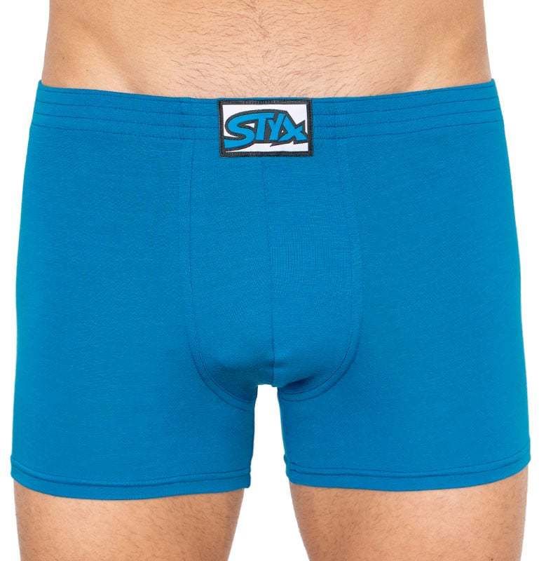 Men's boxers Styx long classic rubber blue