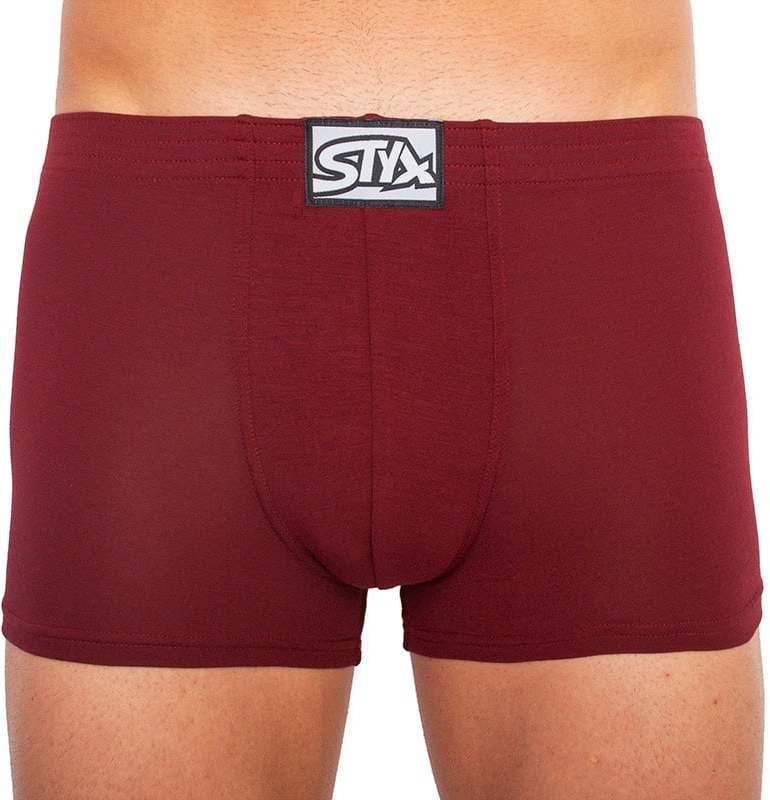 Men's boxers Styx classic rubber burgundy
