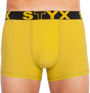 Men's boxers Styx sports rubber green-yellow