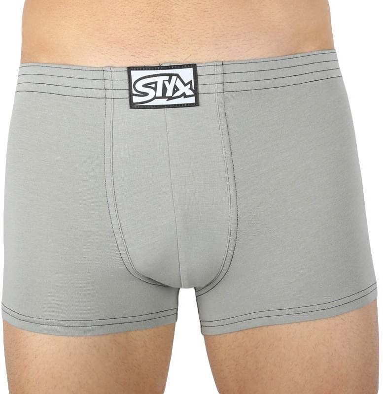 Men's boxers Styx classic rubber light gray