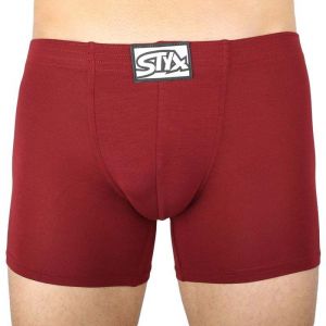 Men's boxers Styx long classic rubber burgundy