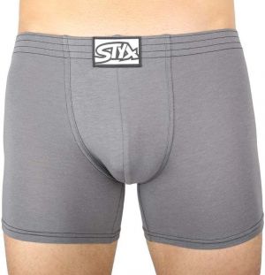 Men's boxer shorts Styx long classic rubber dark gray