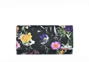 Women's Big Star Large Wallet - Black/Floral