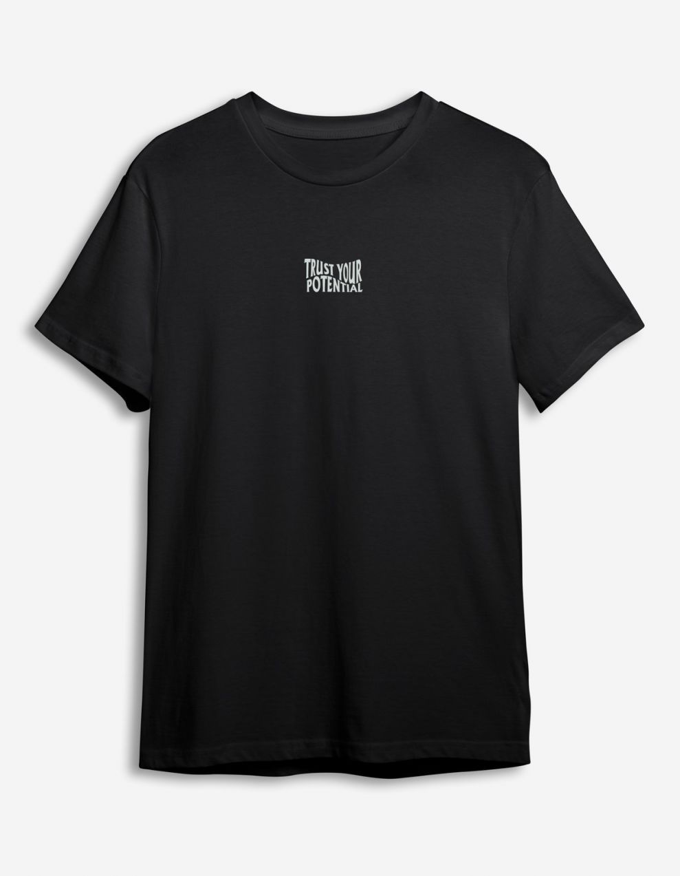 Trendyol Black Text Printed Regular Cut T-shirt