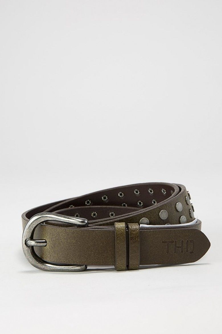 Tommy Jeans Opasok - Hilfiger Denim THDW BELT 1 hnedý