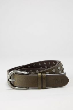 Tommy Jeans Opasok - Hilfiger Denim THDW BELT 1 hnedý