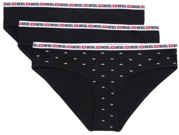 Diesel Nohavičky - UFPNGIADATHREEPACK Uw Panties čierno-biele