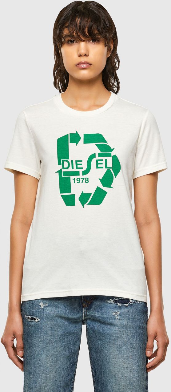 Diesel Tričko - TSILYV32 TSHIRT biela