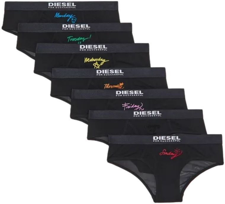 Diesel Nohavičky - UFPN-OXY-SEVEN UNDERPANTS čierna