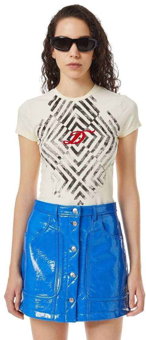 Diesel Tričko - T-UNCUTIE T-SHIRT béžová