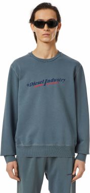Diesel Mikina - S-GINN-IND SWEAT-SHIRT modrá